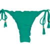 Green Side-tie Scrunch String Bikini Bottom - Bottom Malaquita Eva Micro