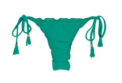 Green Side-tie Scrunch String Bikini Bottom - Bottom Malaquita Eva Micro