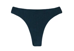 Iridescent Navy Blue Thong Bikini Bottom - Bottom Shark Fio