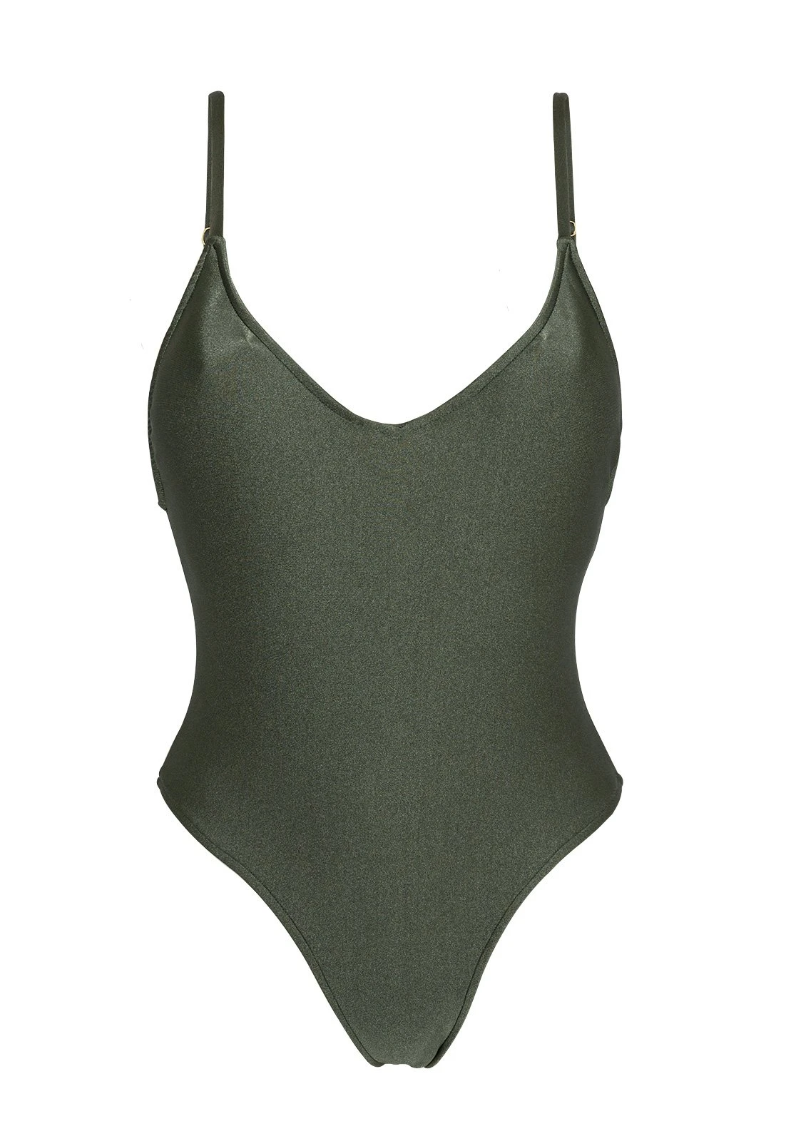 Khaki One-piece Swimsuit - Croco Hype
