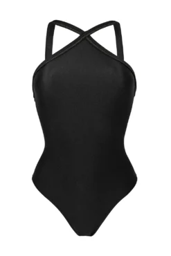 Shimmer-black High-neck