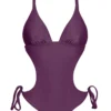 Iridescent Purple Brazilian Scrunch Monokini - Viena Trikini