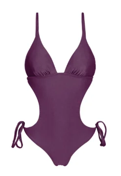 Iridescent Purple Brazilian Scrunch Monokini - Viena Trikini