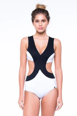 Neoprene And Lycra Two-coloured Surf Trikini - Iana Pb